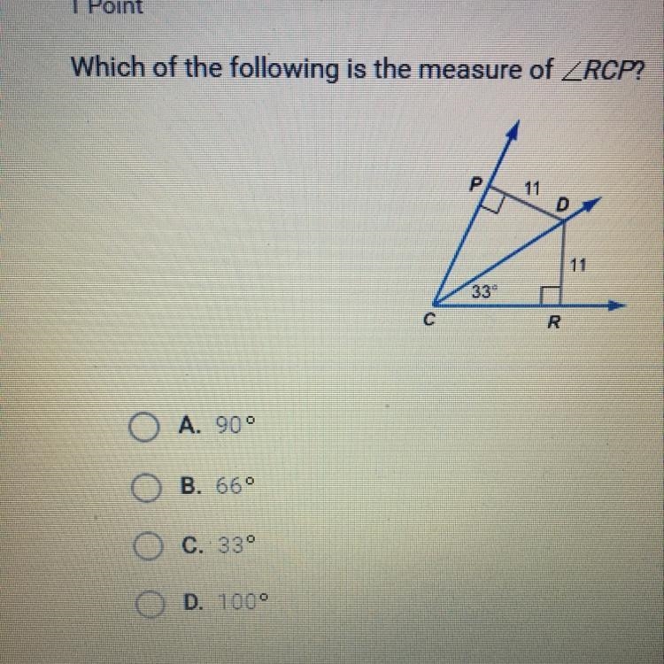 Which of the following is the measure of angle RCP?-example-1