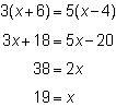 Maria solved an equation as shown below. What is the solution to Maria’s equation-example-1