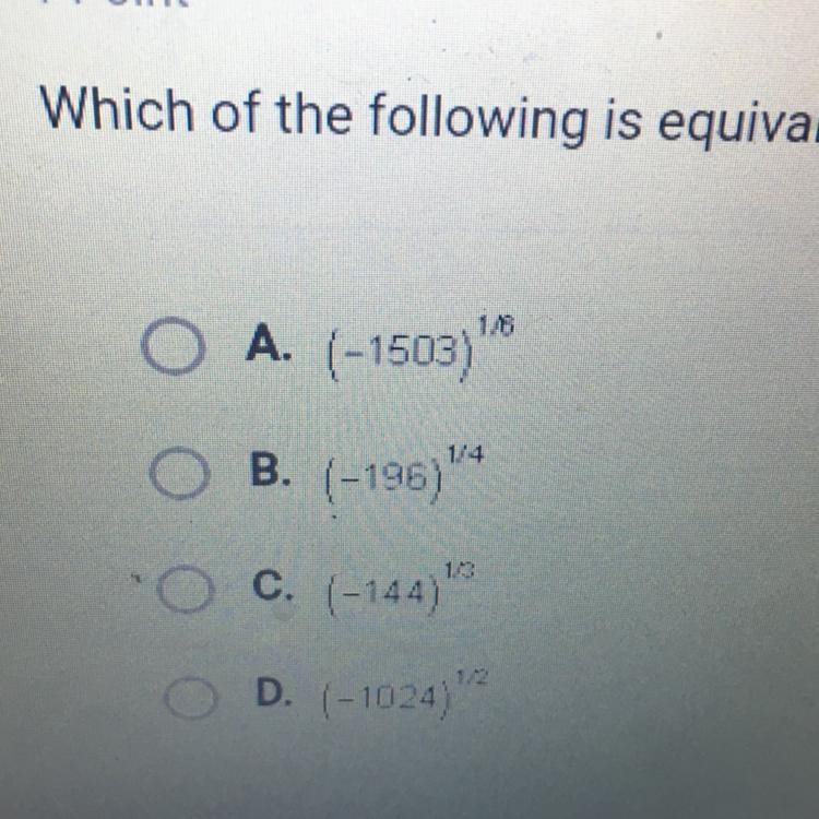 Which of the following is equivalent to a real number?-example-1