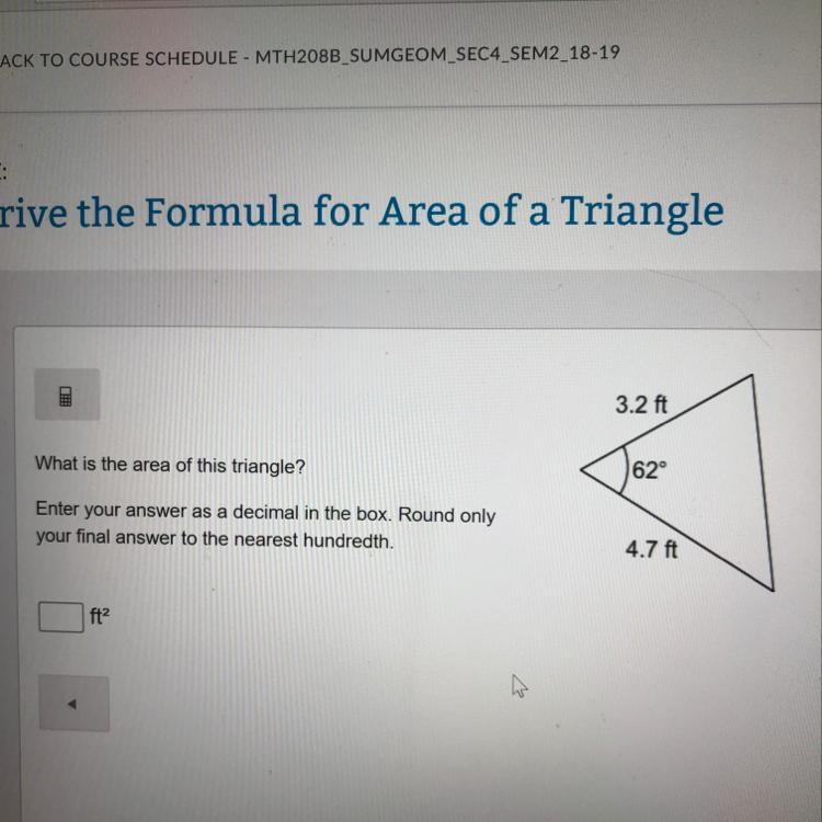 What is the area of this triangle rounded to nearest hundredth-example-1