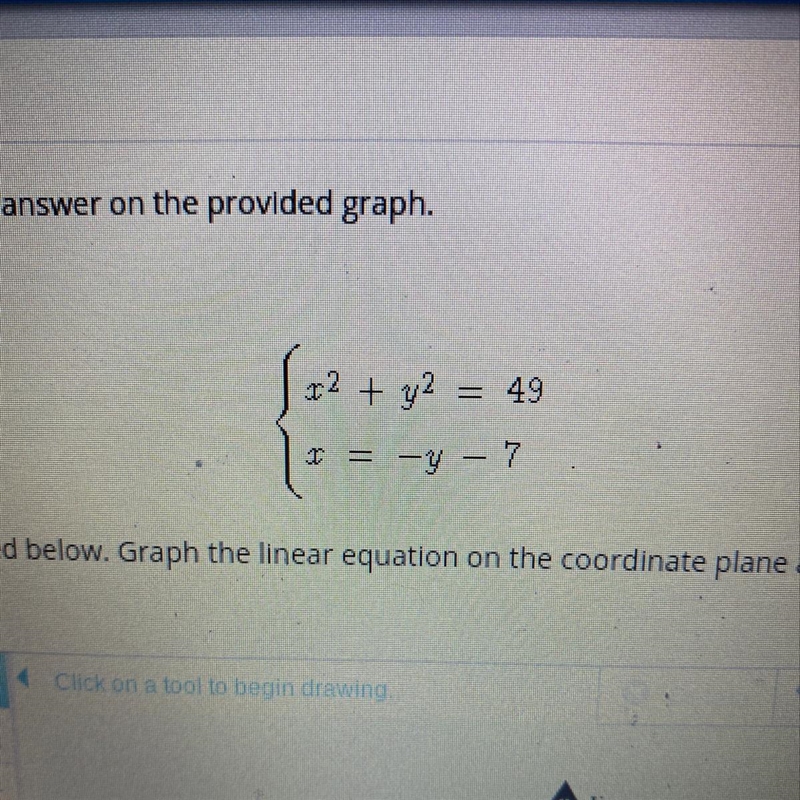 Use the drawing tools to form the correct answer on the provided graph. consider the-example-1