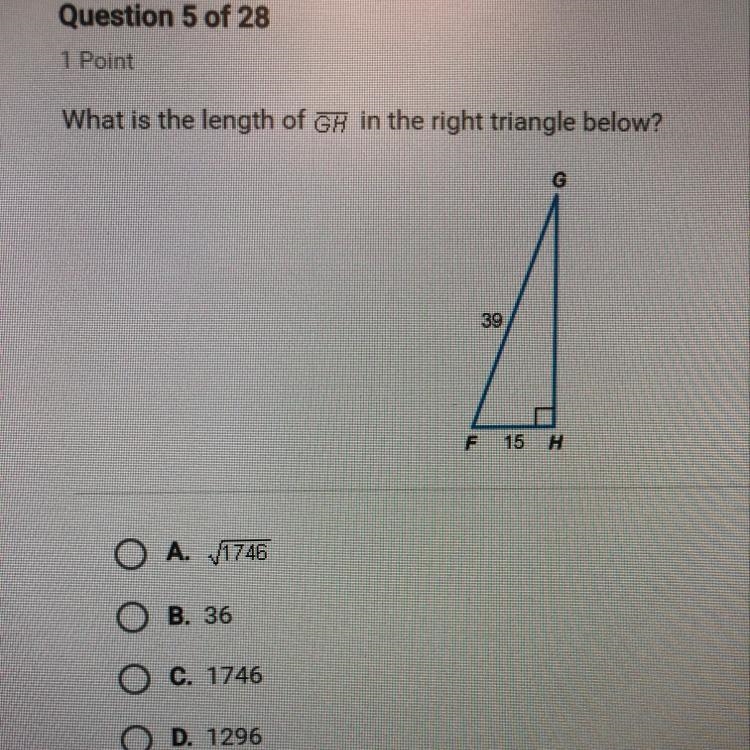 What is the length of line GH-example-1