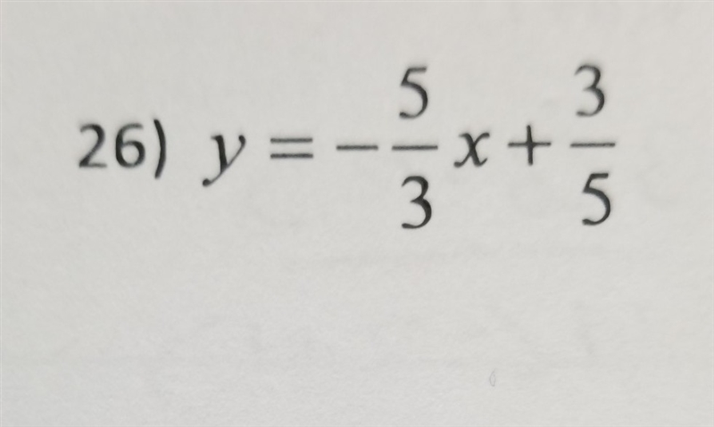 How to write y=-5/3x+3/5 in standard form​-example-1