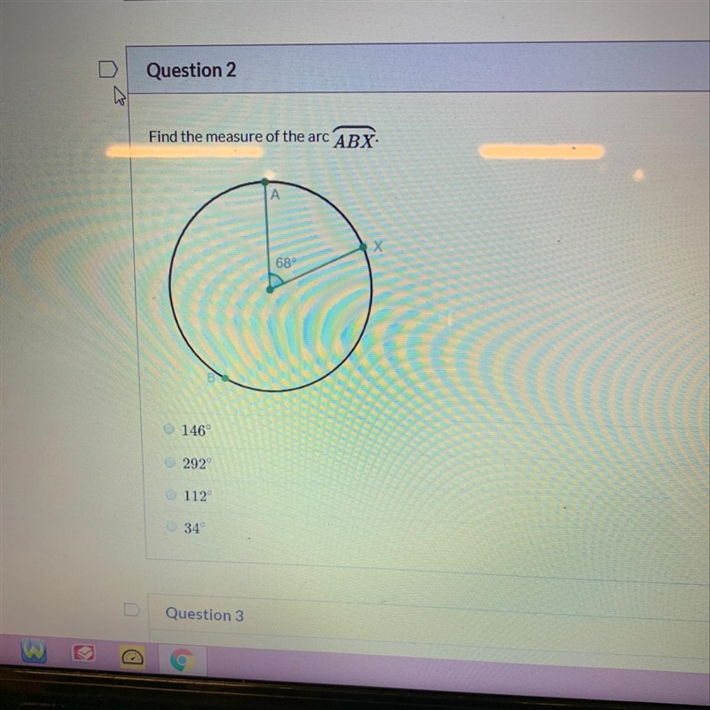 Find the measure of the arc-example-1