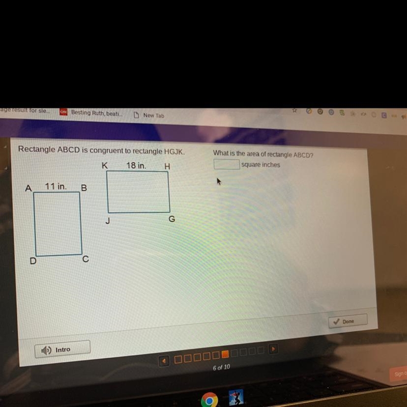 Rectangle ABCD is congruent to rectangle HGJK-example-1