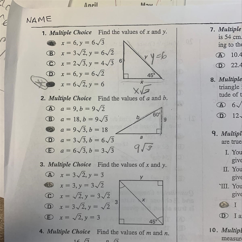 Geometry 1-3 Answers if u can-example-1