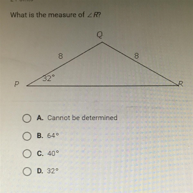 What is the measure of Angle R?-example-1