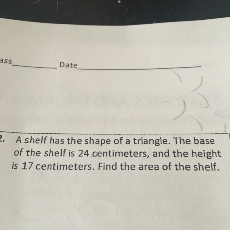 What is the area of the shelf-example-1