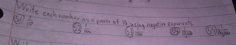 Can you please help me with this? Its writing numbers as a power of 10 using negative-example-1