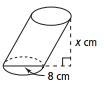 What is x, if the volume of the cylinder is 768pi rcm3?-example-1