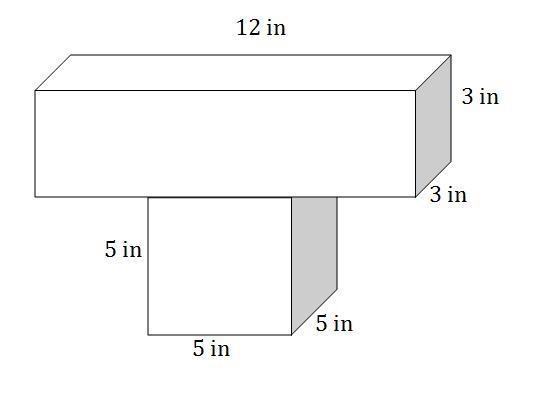 Find the surface area of the figure. A) 242in2 B) 262in2 C) 278in2 D) 287in2-example-1