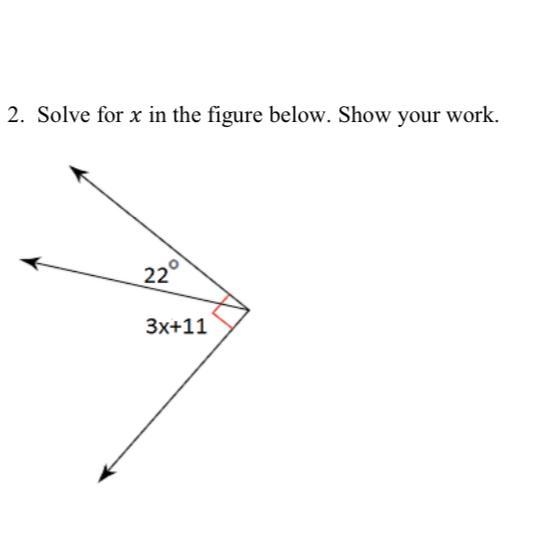 Solve for x below show your work-example-1