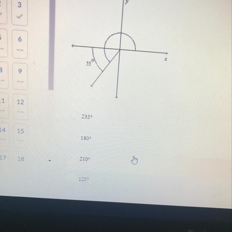 What is the measure of the angle-example-1