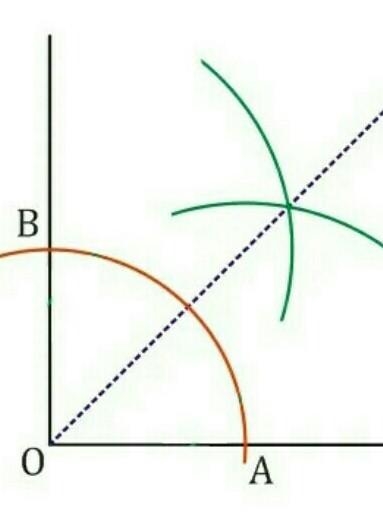 How to construct 45 degree ..help me guys​-example-1