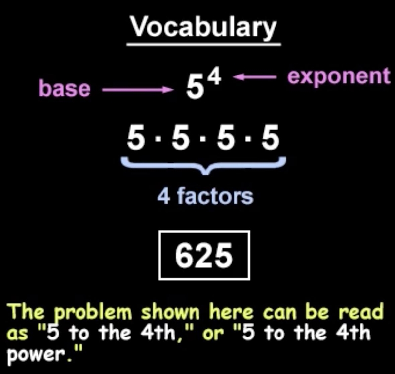 The number to which a base is raised to is called the ___. This tells you how many-example-1