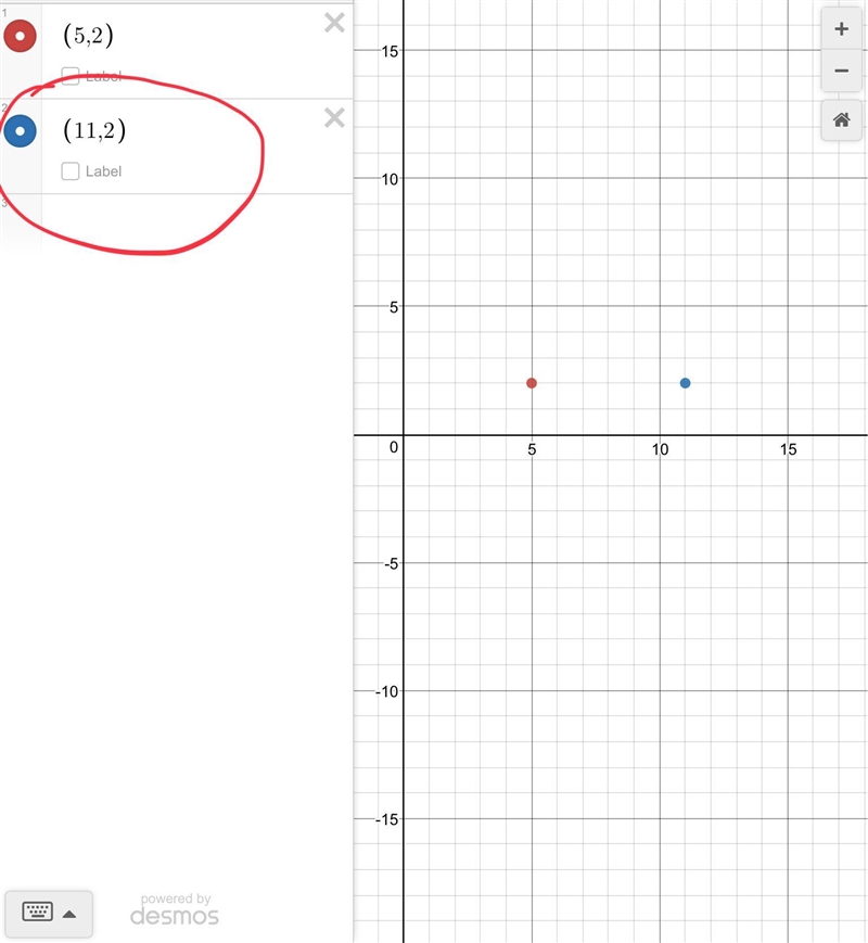 Martha places a triangle at (5,2) on a coordinate plane. If she wants to place a square-example-1