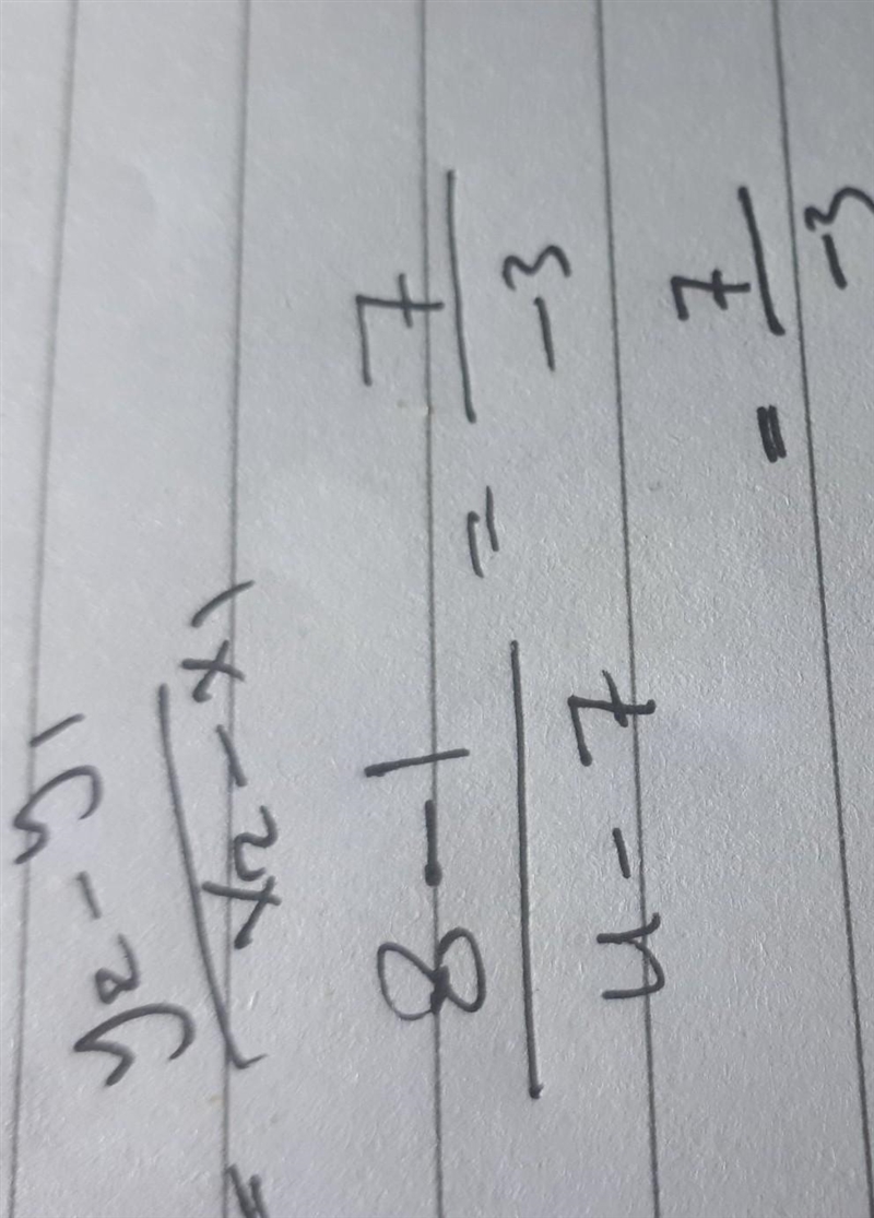 Find the slope between (7,1) and (4,8).-example-1