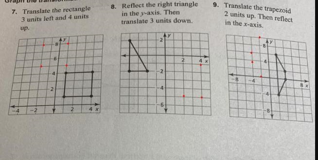 Graph the transformation of the figure. Translate the rectangle 3 units left and 4 units-example-1