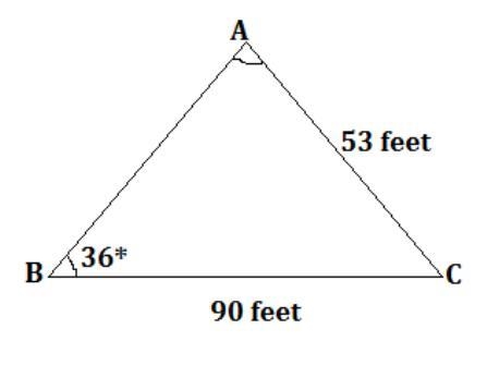 ⦁ A triangular patch of grass in a park is bordered by walking paths. The longest-example-1