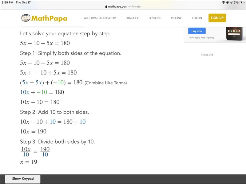 Find the measure of angle A​-example-1