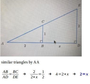 What does x equal? Similarity-example-1