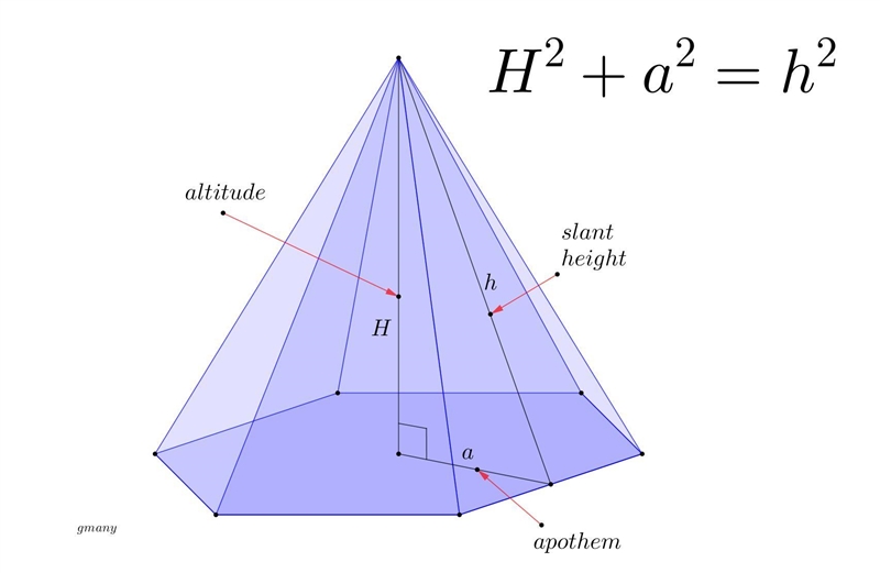 QUESTION - What information is true when calculating the surface area of a pyramid-example-1