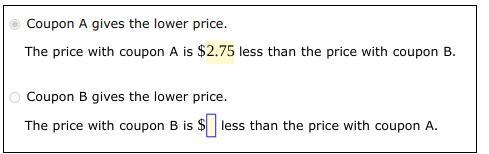 Justin has two coupons for a phone. Coupon A: $45 rebate on a $65 phone Coupon B: 65% off-example-1