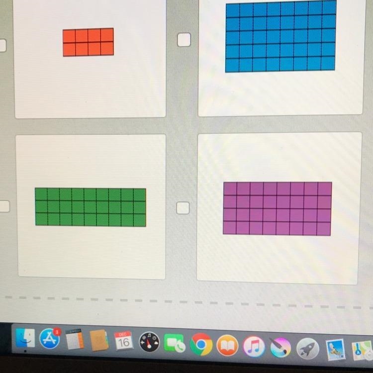 Select the two figures that are similar to the 5 by 10 figure that is shown.-example-1