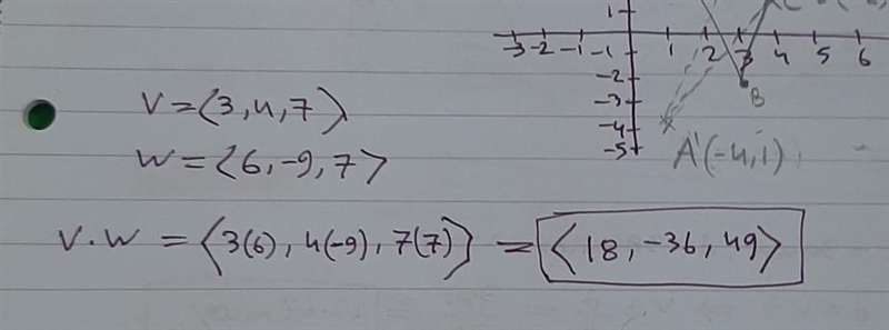 Find the indicated dot product. r = <9, -7, -8>, v = <3, 4, 7>, w = &lt-example-1