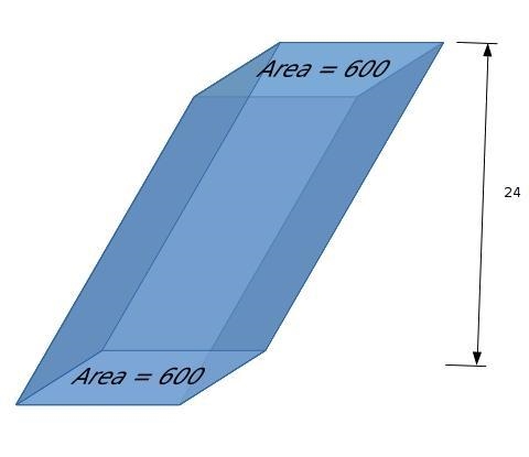 An oblique prism is created using rhombuses with edge lengths of 25 units. The area-example-1