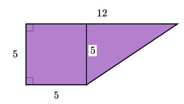 Find the area of the shape shown below.-example-1