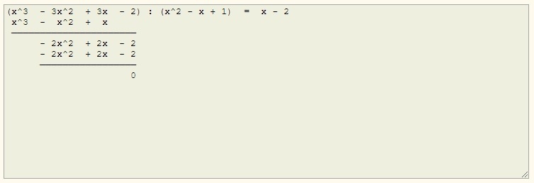 What is the quotation (x^3-3x^2 +3x-2)÷(x^2-x+1)-example-1