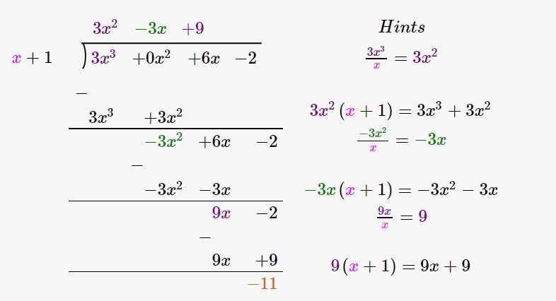 Which of the following polynomials has a remainder of -11 when divided by x+1? A. −2x-example-1