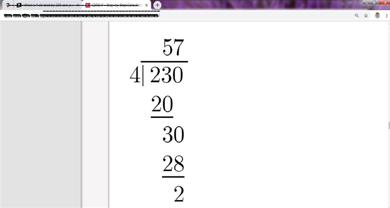 What is 4 divided by 230 can you work it out so I can see how u got your answer-example-1