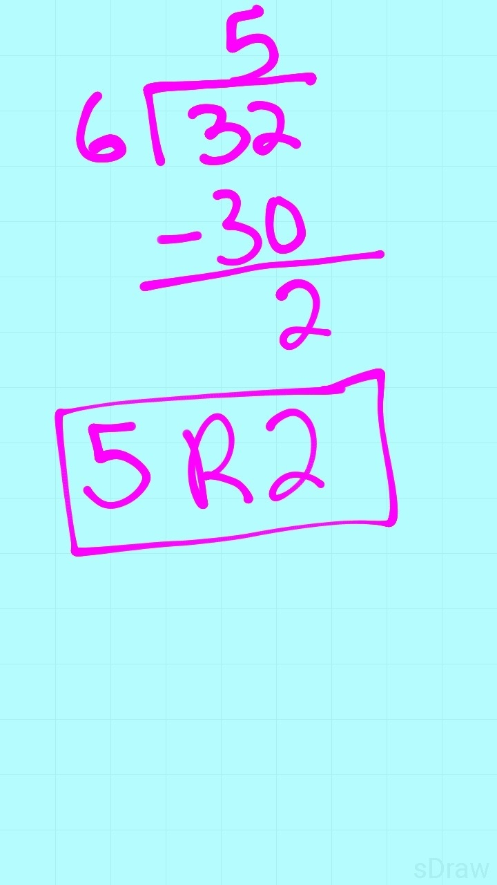 32 divided by 6 is what-example-1