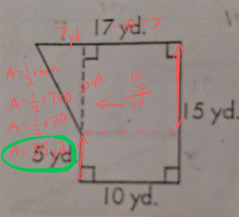 Geometry Use the formulas 1/2 x Base x Height or Base x Height​-example-1