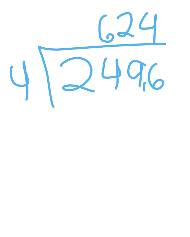 How many times can four be subtracted from 2496​-example-1