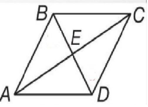 The quadrilateral shown is a rhombus. If AB = 17 and AE = 8, what is the measure of-example-1