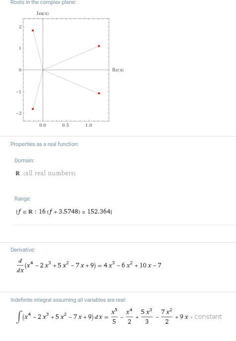 Potential rational roots of f(x) = x4 – 2x3 + 5x2 – 7x + 9-example-3