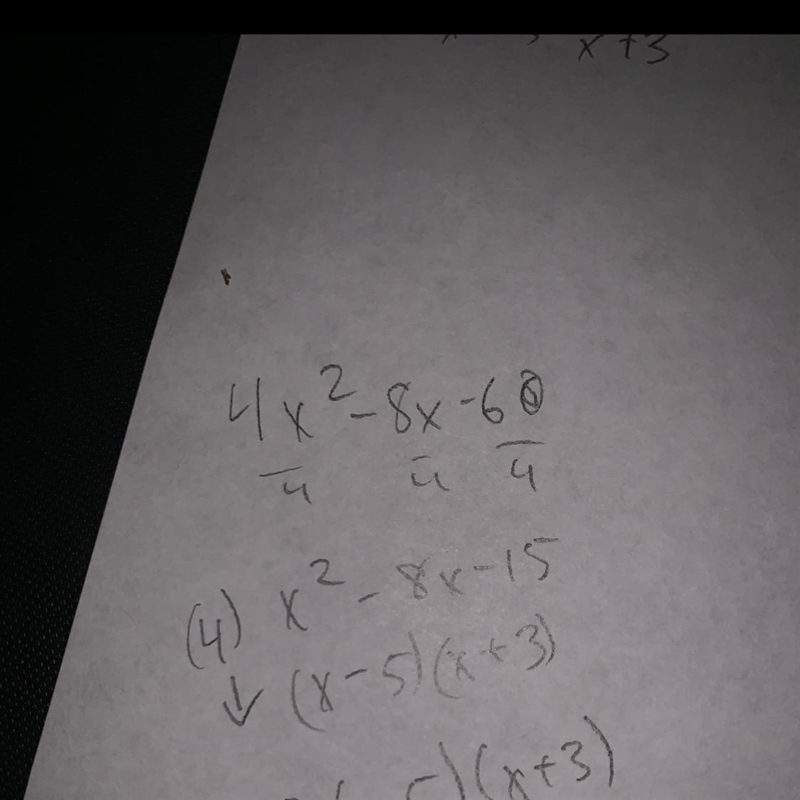 Factor completely 4x^2-8x-60​-example-1