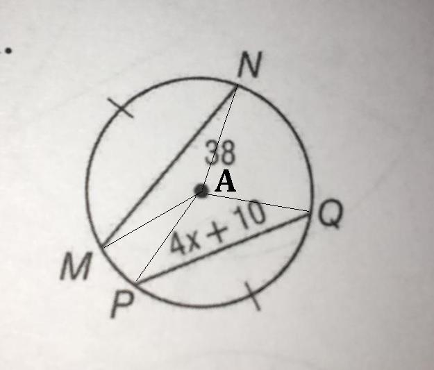 Find the value of X in the circle-example-1