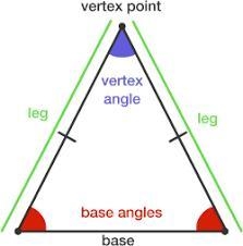 Which sides of the isosceles triangle are the legs?-example-1