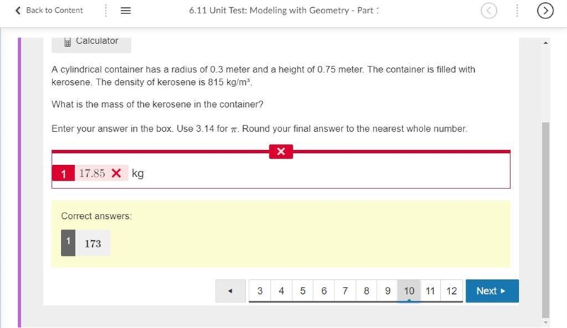 A cylindrical container has a radius of 0.3 meter and a height of 0.75 meter the container-example-1