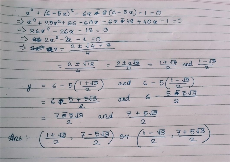 If two vertices of an equilateral triangle are the point (3,4) and (-2,3), find the-example-3