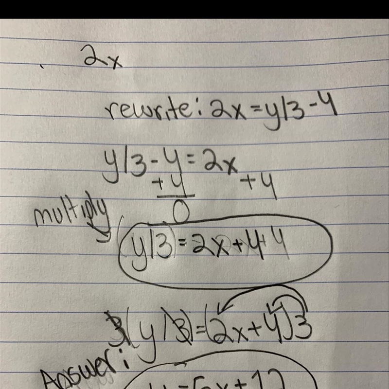 Write the following equation in slope intercept form and pls show your work. 2x=y-example-1