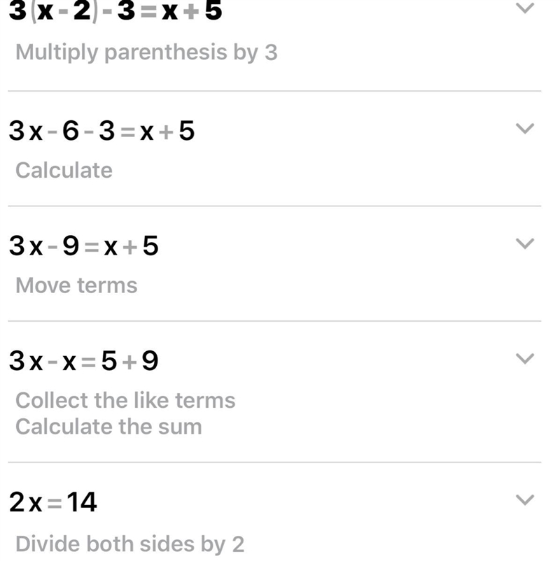 3 ( x - 2) - 3 = x+5-example-1