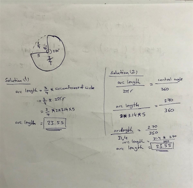 Find the arc length of a partial circle-example-1