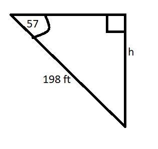 His seat is in the terrace section, about 198 feet from the center of the court. If-example-1