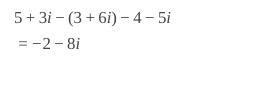 (5+3i)-(3+6i)+(-4-5i)​-example-1