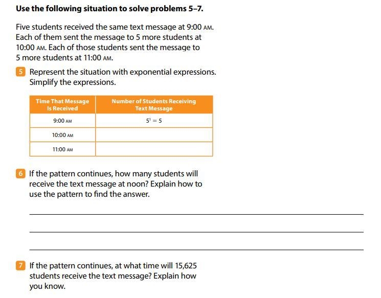 Five students received the same text message at 9:00 AM Each of them sent the message-example-1